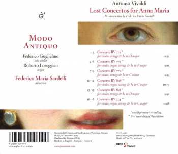 CD Antonio Vivaldi: Lost Concertos for Anna Maria 148990