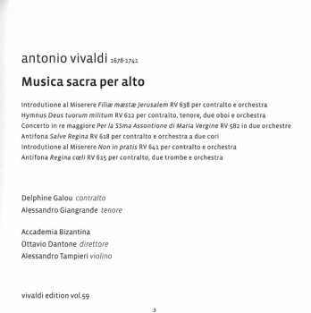 CD Antonio Vivaldi: Musica Sacra Per Alto 122546