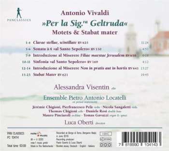 CD Antonio Vivaldi: "Per la Sig.ra Geltruda" Motes & Stabat Mater 326599