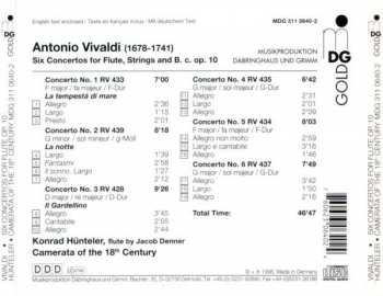 CD Antonio Vivaldi: Six Concertos For Flute, Strings And B.c. Op. 10 148835