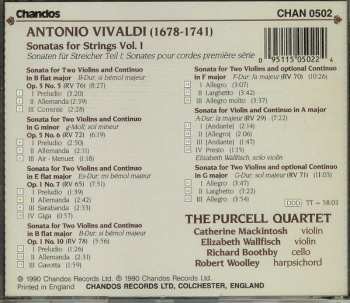 CD Antonio Vivaldi: Sonatas For Strings Vol. 1