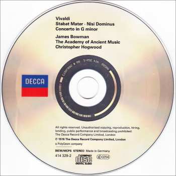 CD Antonio Vivaldi: Stabat Mater • Nisi Dominus 418671