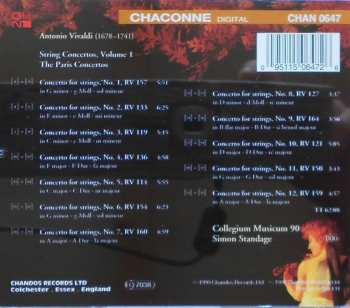 CD Antonio Vivaldi: String Concertos, Volume 1 - The Paris Concertos 320547