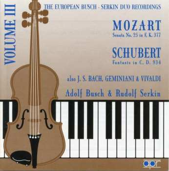 Album Adolf Busch: The European Busch-Serkin Duo Recordings - Volume 3