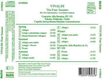 CD Antonio Vivaldi: The Four Seasons, Concerto Alla Rustica, RV 151 440850