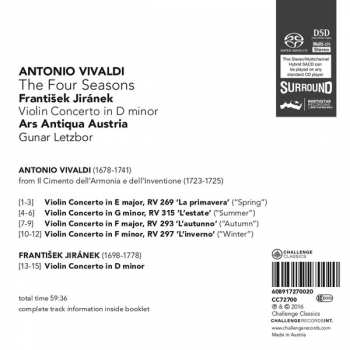 SACD Antonio Vivaldi: The Four Seasons / Violin Concerto In D Minor / Gunar Letzbor 321382