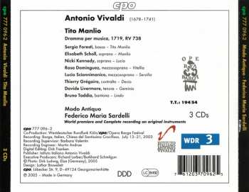 3CD/Box Set Antonio Vivaldi: Tito Manlio 146400