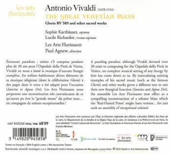 CD Antonio Vivaldi: Vivaldi: The Great Venetian Mass 412361