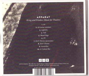 CD Apparat: Krieg Und Frieden (Music For Theatre) DIGI 301432