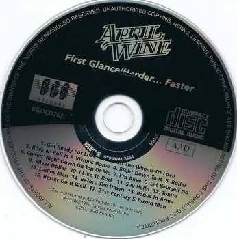 CD April Wine: First Glance / Harder... Faster 188994
