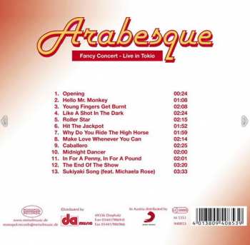 CD Arabesque: Fancy Concert - Live In Tokyo 312559