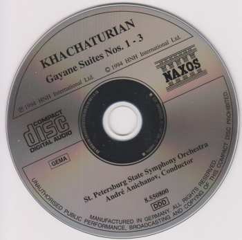 CD Aram Khatchaturian: Gayane: Suites Nos. 1 - 3 439433