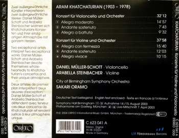 CD Aram Khatchaturian: Konzerte Für Violine Und Violoncello 175574