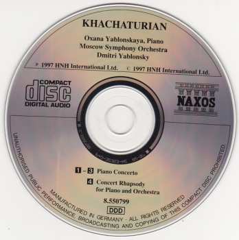 CD Aram Khatchaturian: Piano Concerto - Concert Rhapsody 245898