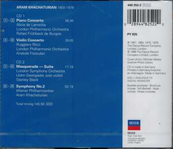 2CD Aram Khatchaturian: Piano Concerto / Violin Concerto / Masquerade Suite / Symphonie No. 2 44910