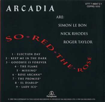 CD Arcadia: So Red The Rose 392039