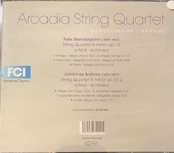 CD Johannes Brahms: String Quartet  Op.13 / String Quartet Op.51.2