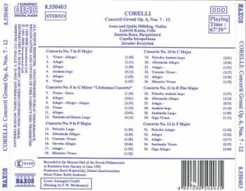CD Arcangelo Corelli: Concerti Grossi Op. 6, Nos. 7 - 12 439674