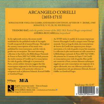CD Arcangelo Corelli: Sonatas For Viola Da Gamba & Continuo 457158