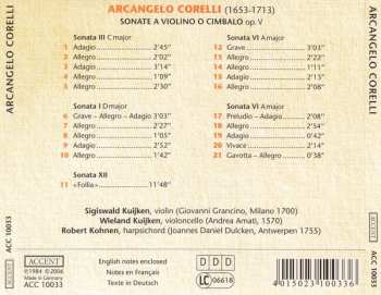 CD Arcangelo Corelli: Sonate A Violino E Violon O Cimbalo Op. V 343424