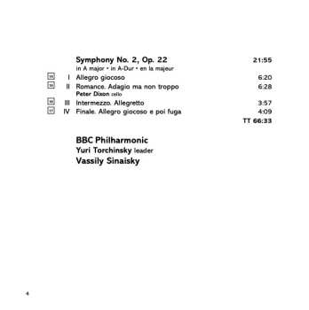 CD Anton Stepanovich Arensky: Symphony No. 2 / A Dream On The Volga / Suite No. 3 'Variations' / Nal And Damayanti / Intermezzo 462749