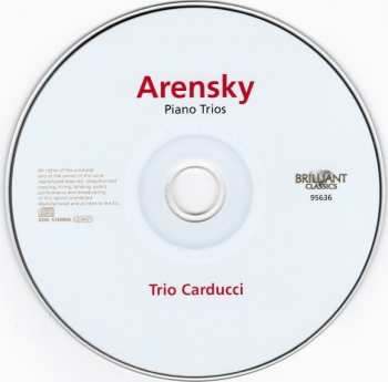 CD Anton Stepanovich Arensky: Piano Trios 522976