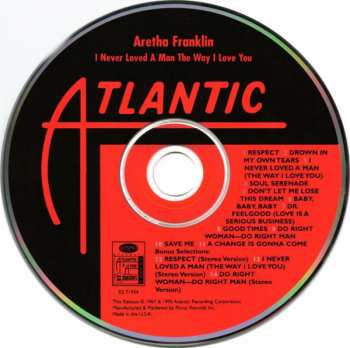 CD Aretha Franklin: I Never Loved A Man The Way I Love You