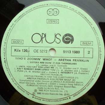 LP Aretha Franklin: Who's Zoomin' Who?