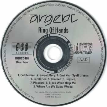 2CD Argent: Argent / Ring Of Hands 116302