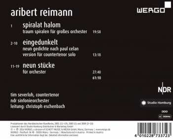 CD Aribert Reimann: Spiralat Halom, Eingedunkelt, Neun Stücke 280127