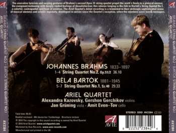 CD Johannes Brahms: String Quartet No. 2; String Quartet No. 1