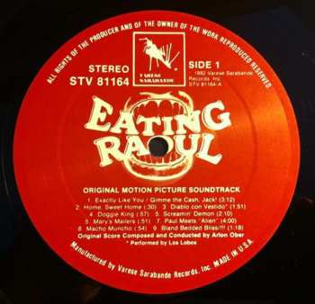 LP Arlon Ober: Eating Raoul - Original Motion Picture Soundtrack 512347