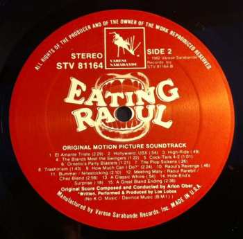 LP Arlon Ober: Eating Raoul - Original Motion Picture Soundtrack 512347