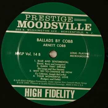 LP Arnett Cobb: Ballads By Cobb NUM