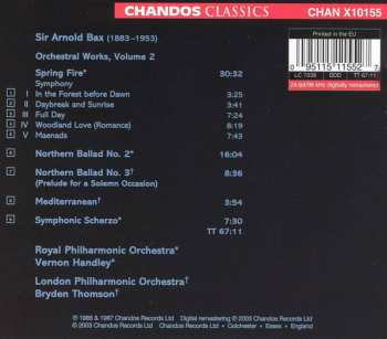 CD Arnold Bax: Orchestral Works Volume 2: Mediterranean · Spring Fire · Symphonic Scherzo · Northern Ballads Nos 2 & 3 287099