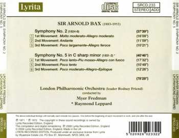 CD Arnold Bax: Symphony No. 2 / Symphony No. 5 95225
