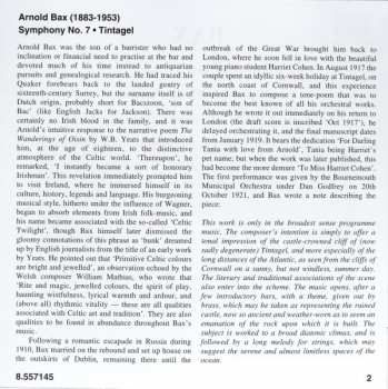 CD Arnold Bax: Symphony No. 7 • Tintagel (Tone Poem) 190705