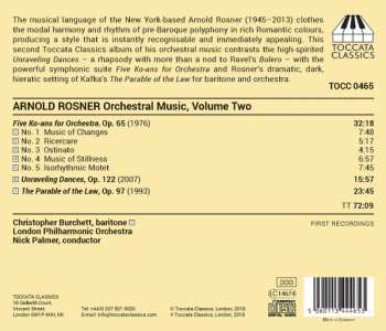 CD Arnold Rosner: Orchestral Music, Volume Two 341140