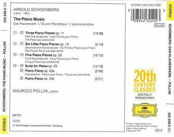 CD Arnold Schoenberg: The Piano Music = Das Klavierwerk = L'Œuvre Pianistique 44715