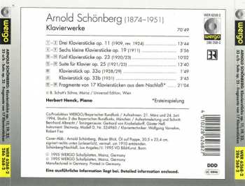 CD Arnold Schoenberg: Klavierwerke 319814