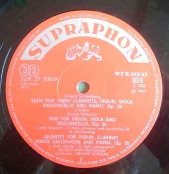 LP Arnold Schoenberg: Suite Op. 29 / Trio Op. 20 / Quartet Op. 22 532331