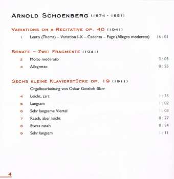 SACD Arnold Schoenberg: Orgelwerk / Die Weise Von Liebe Und Tod Des Cornets Christoph Rilke 476347