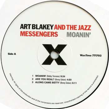 LP Art Blakey & The Jazz Messengers: Moanin' LTD 61608