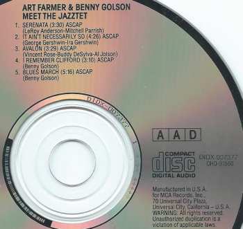 CD Art Farmer: Meet The Jazztet