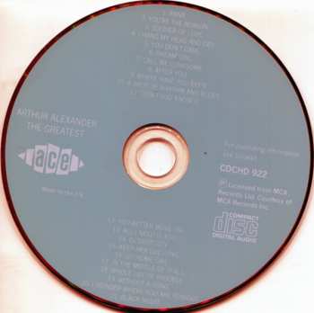 CD Arthur Alexander: The Greatest 271325