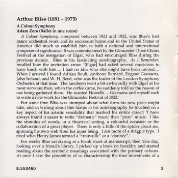 CD Arthur Bliss: A Colour Symphony • Adam Zero 185965