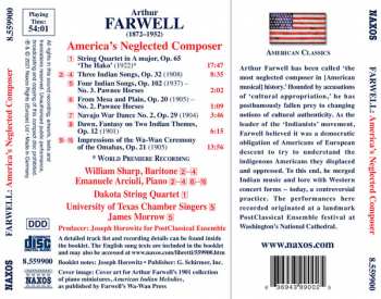 CD Arthur Farwell: America's Neglected Composer: Songs, Choral And Piano Works 122330