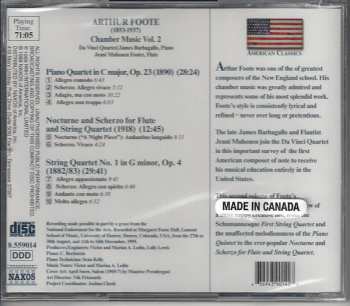 CD Arthur Foote: Chamber Music Vol. 2: Piano Quartet • String Quartet No. 1 • Nocturne And Scherzo 321177