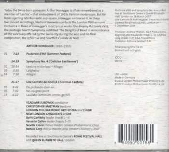 CD Arthur Honegger: Pastorale D'été / Symphony No.4 / Une Cantate De Noel 122924
