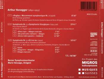 CD Arthur Honegger: "Rugby" Mouvement Symphonique; Symphonie Liturgique; Symphonie "Di Tre Re" 304730